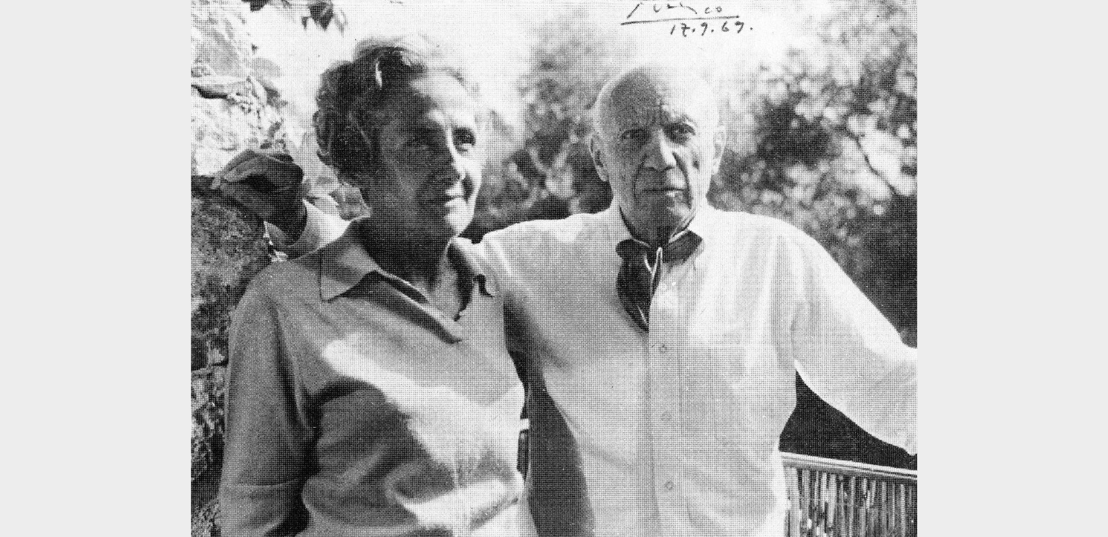 Picasso con Mercedes Guillén en 1969