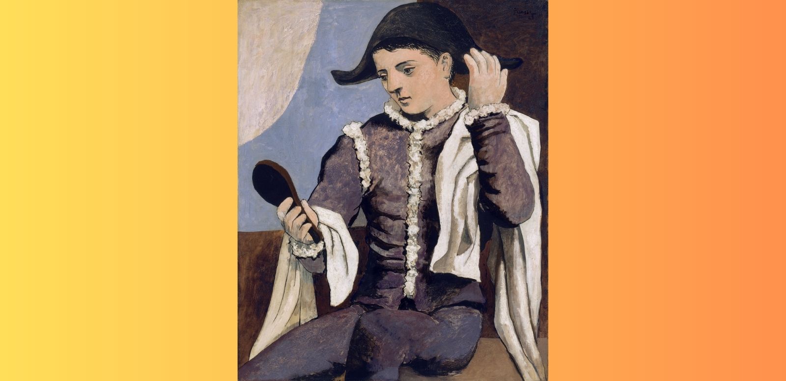 Pablo Picasso "Arlequín con espejo",1923