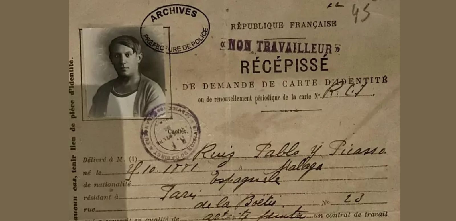 Petición de carnet de identidad francés.I.G.