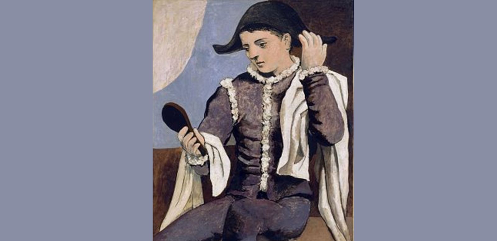 Pablo Picasso, “Arlequín con espejo”, 1923
