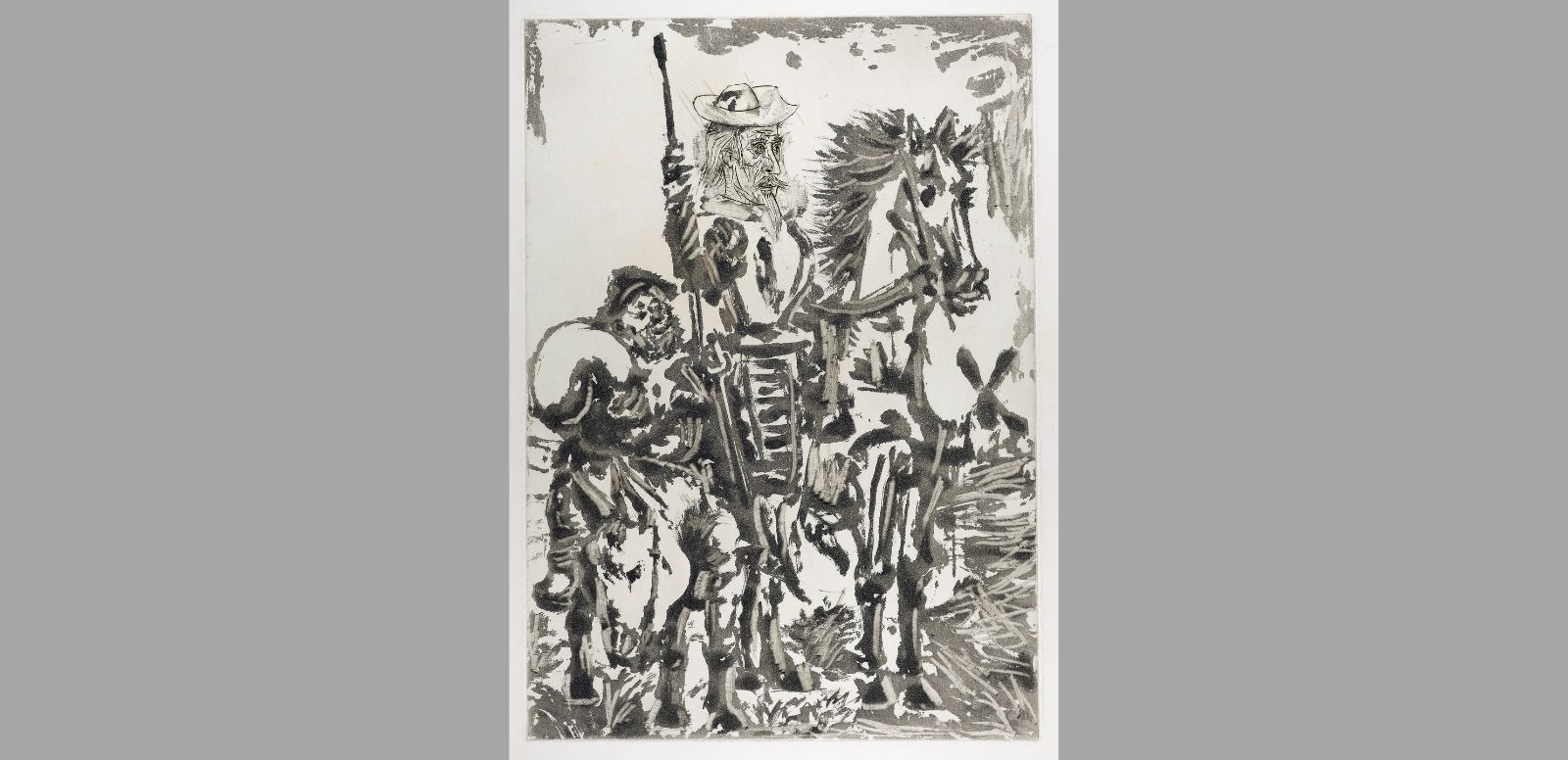 Pablo Picasso, "Don Quijote y Sancho Panza", 1937