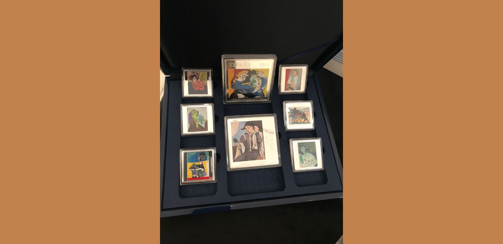 Presentación de la colección de monedas Picasso celebración
