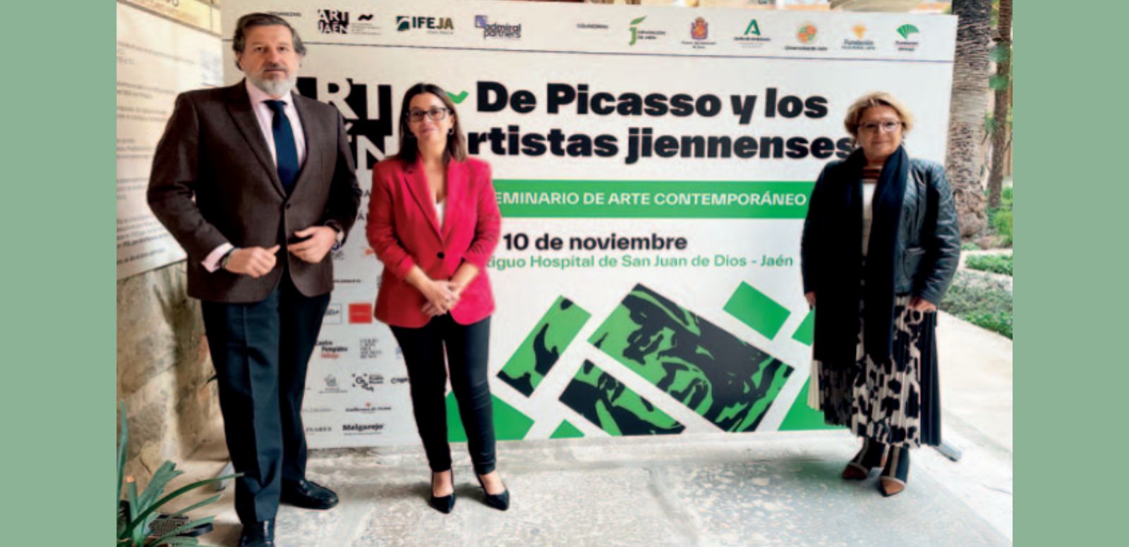 Luis Jesús García-Lomas, África Colomo y Carmen Espín durante la inauguración del seminario sobre Picasso