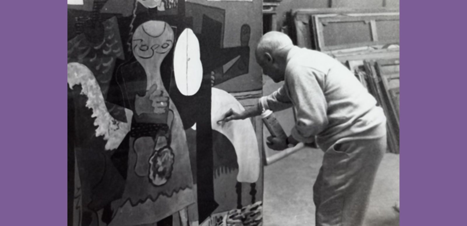 Picasso retoca su lienzo los enamorados (1919)
